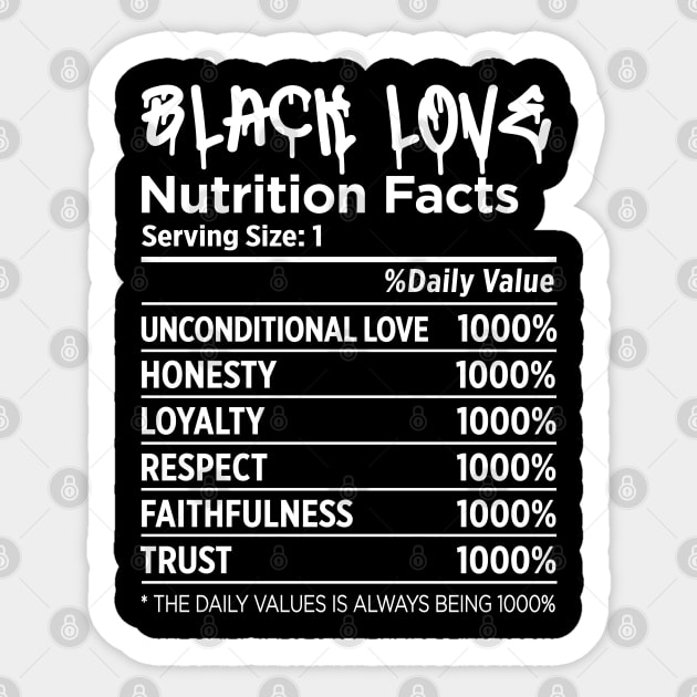 Black Love Nutrition Sticker by UrbanLifeApparel